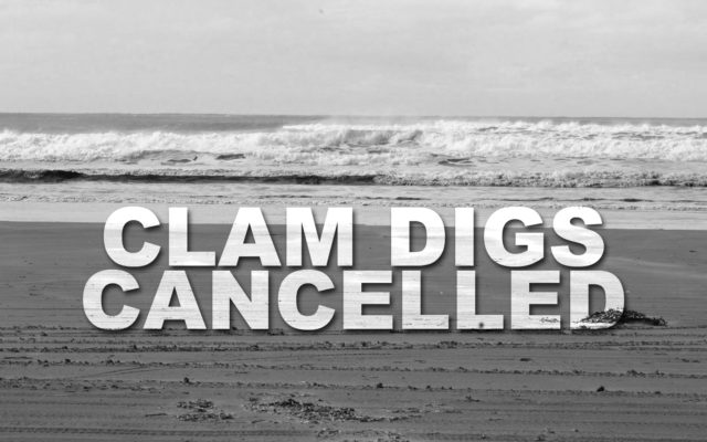 Tentative Halloween weekend clam digs canceled