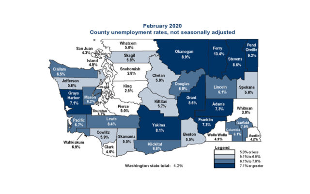 Grays Harbor’s unemployment rate was dropping before COVID-19 impacts