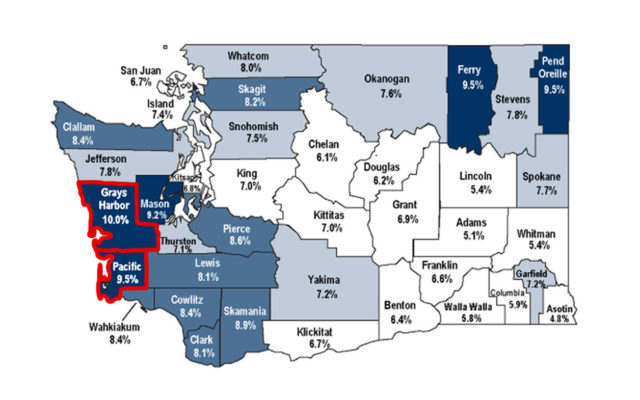 Grays Harbor and Pacific County two highest in unemployment