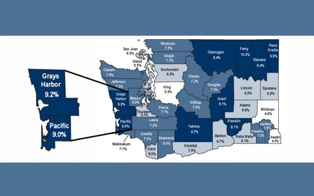 Grays Harbor and Pacific County 3rd and 4th highest for unemployment