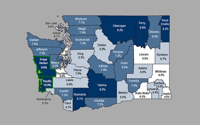 Grays Harbor and Pacific County among top three for highest unemployment