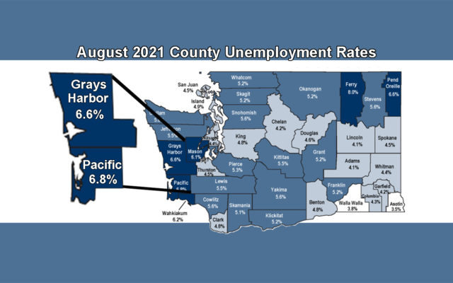 One county in state has higher unemployment rate than Grays Harbor and Pacific Counties