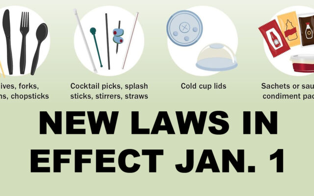 New law reduce  use of single-use utensils, condiments, straws beginning Jan. 1
