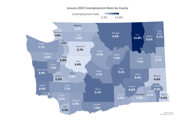 Grays Harbor/Pacific remain in ten highest unemployment rates statewide