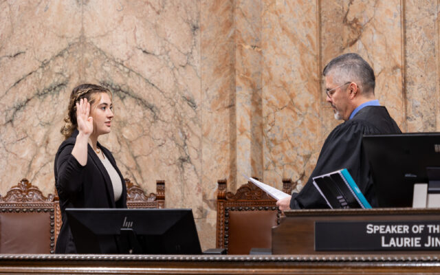 Lilian Hale sworn in as the youngest legislator in Washington state history, and possibly US history