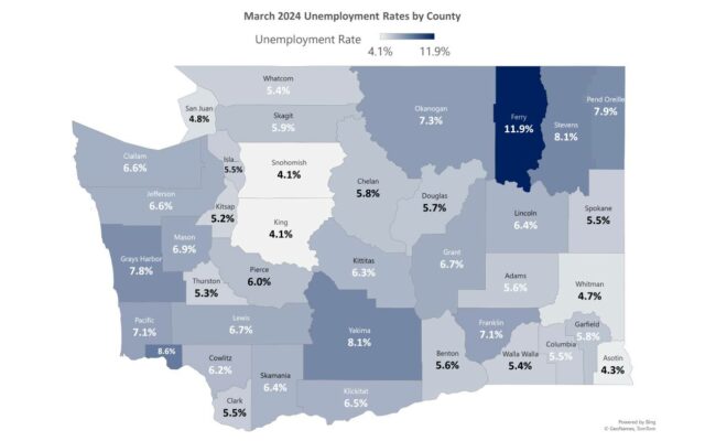 Grays Harbor/Pacific unemployment rates drop in March